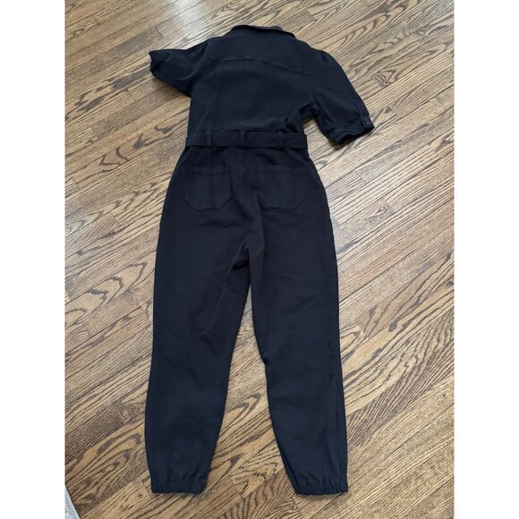 PAIGE Mayslie Jumpsuit Washed Black Utility Cargo Size 6 - Picture 5 of 5